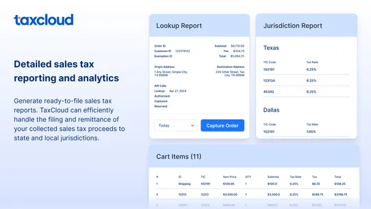 TaxCloud Sales Tax Automation screenshot