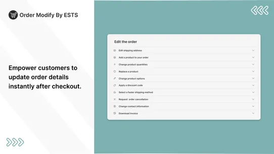 Order Modify by ESTS screenshot