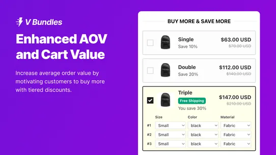 V Bundles ‑ Quantity Breaks screenshot