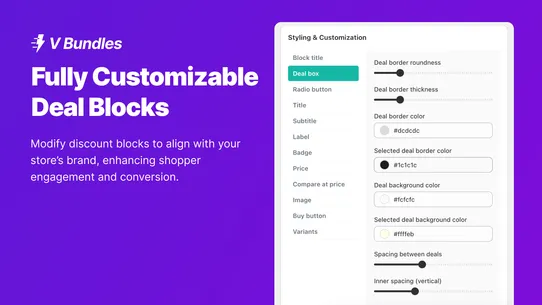 V Bundles ‑ Quantity Breaks screenshot