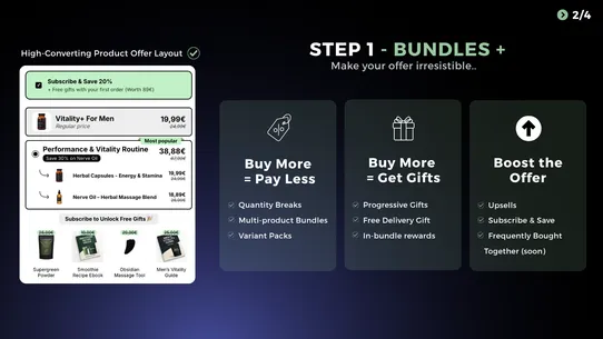 Moon Bundles Upsell Cart AOV+ screenshot