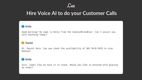 Leo: AI Phone Assistants 24/7 screenshot