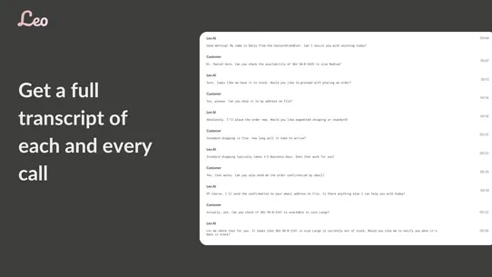Leo: AI Phone Assistants 24/7 screenshot
