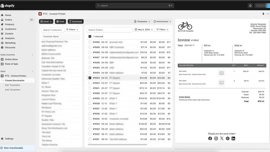 PT2 ‑ Invoice Printer screenshot