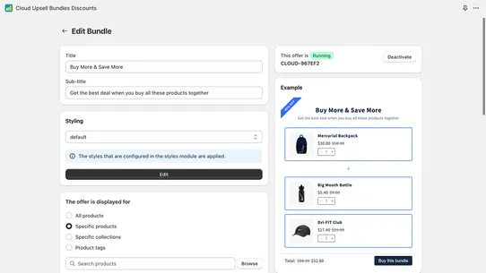 Cloud: Bundles Quantity Breaks screenshot