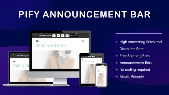 Pify Announcement Bar &amp; Banner screenshot