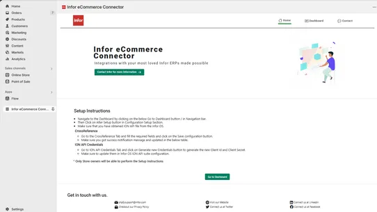 Infor eCommerce Connector screenshot