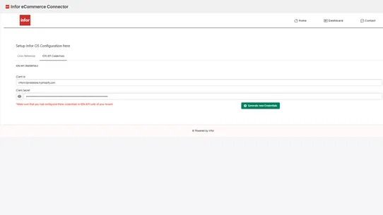 Infor eCommerce Connector screenshot