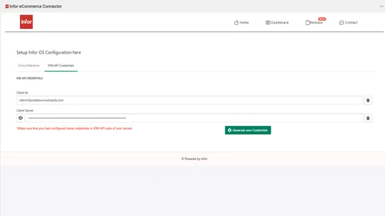 Infor eCommerce Connector screenshot