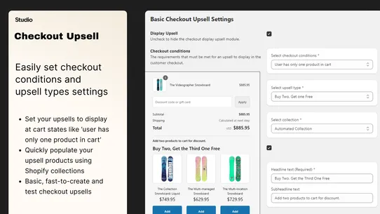 Checkout Upsell by Studio screenshot