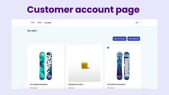 GR: Buy Again ‑ Reorder screenshot