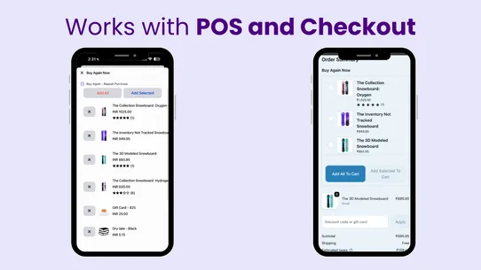 Buy again ‑ Reorder screenshot