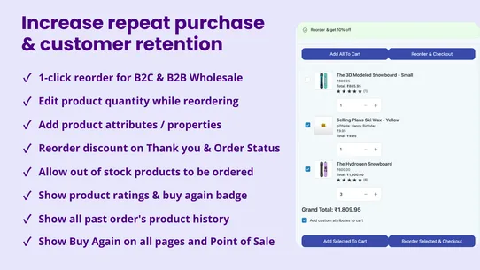 Buy again ‑ Repeat Purchase screenshot