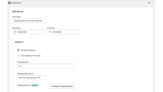 Shiptomize ‑ A/B Test Shipping screenshot