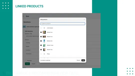 EM Product Recommendation Quiz screenshot