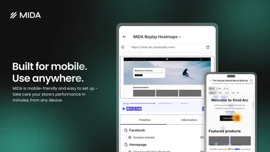 MIDA: Heatmap, Replay Checkout screenshot