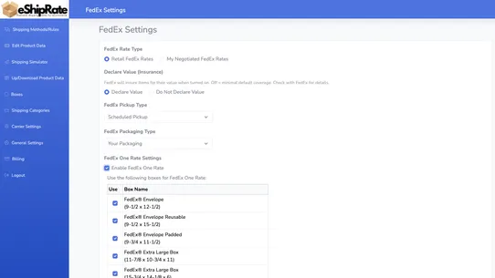 eShipRate screenshot
