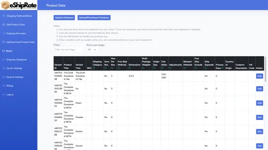eShipRate screenshot
