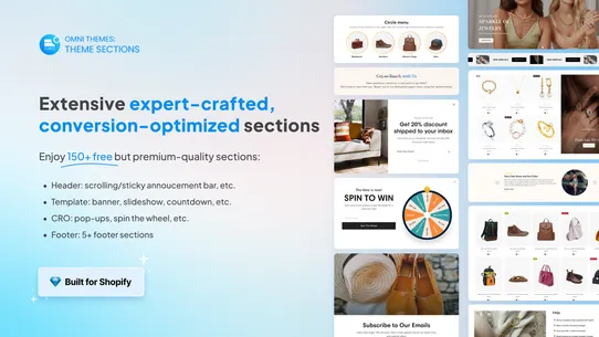 OT Section: Theme Sections screenshot