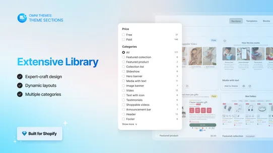OT Section: Theme Sections screenshot