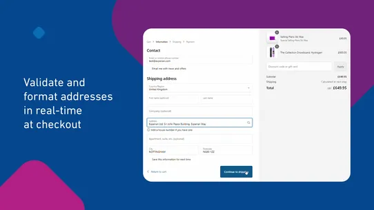 Experian Address Validation screenshot