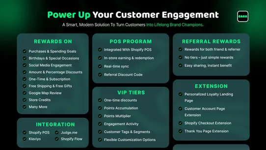 Casa Loyalty Rewards Referrals screenshot