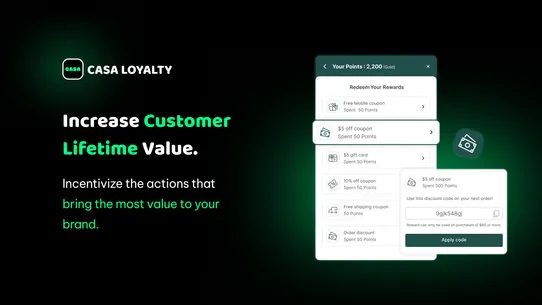 Casa Loyalty Rewards Referrals screenshot