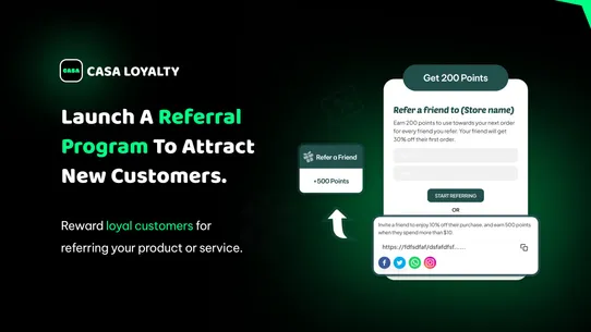 Casa Loyalty Rewards Referrals screenshot