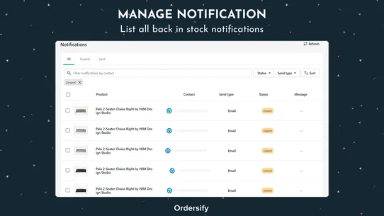 Ordersify: Restocked Alerts screenshot