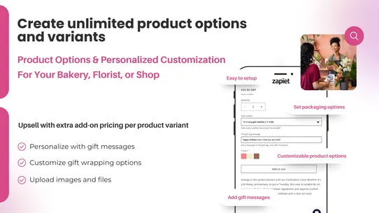 Zapiet ‑ Product Options screenshot