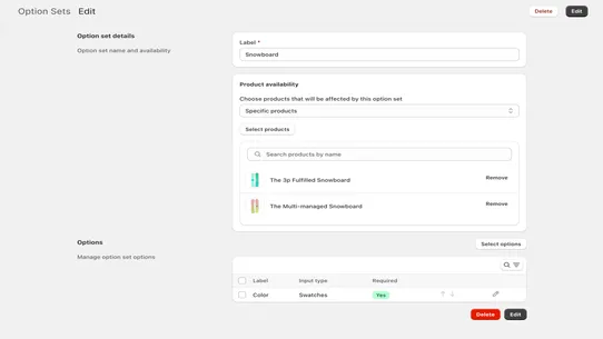 Zapiet ‑ Product Options screenshot