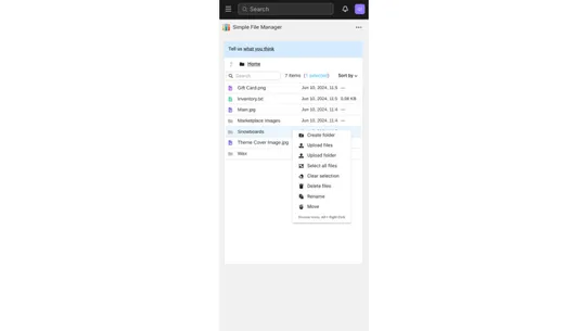 Simple File Manager screenshot