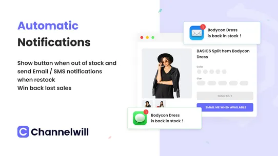 Channelwill Back in Stock screenshot