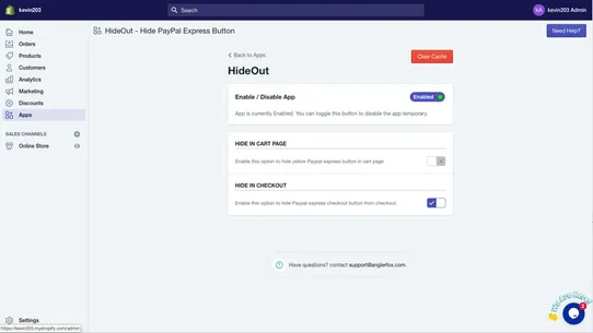 HideOut ‑ Hide PayPal Button screenshot