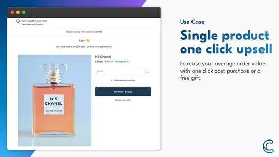 Post Checkout Upsells &amp; Promos screenshot