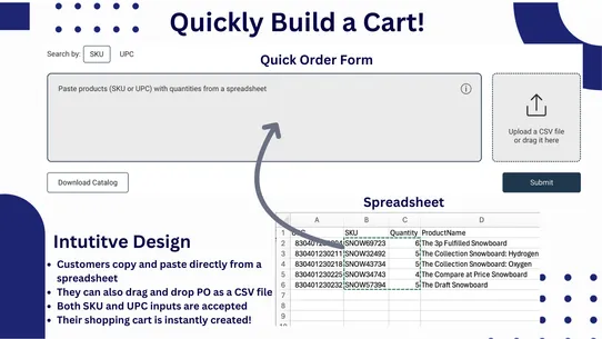 B2B Bulk Order / CSV Upload screenshot