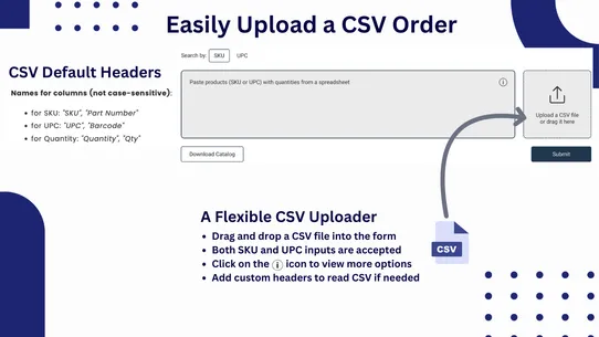 B2B Bulk Order / CSV Upload screenshot