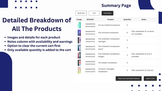 Swift B2B Cart / CSV Upload screenshot