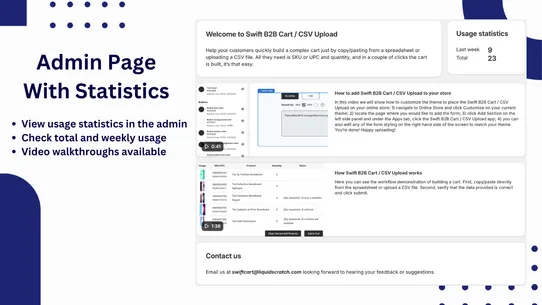 Swift B2B Cart / CSV Upload screenshot