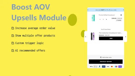 Ymq Cart Drawer &amp; Cart Upsell screenshot