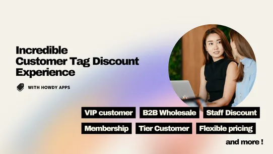 Howdy Customer Tag Discount screenshot