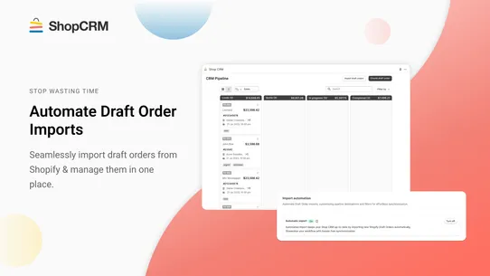 ShopCRM: Draft Order CRM screenshot