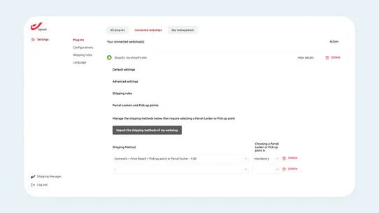 bpost shipping platform screenshot