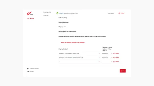 bpost shipping platform screenshot