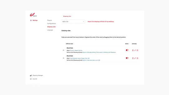 bpost shipping platform screenshot