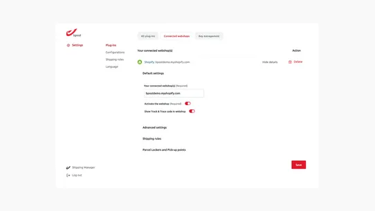 bpost shipping platform screenshot