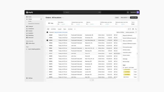 bpost shipping platform screenshot