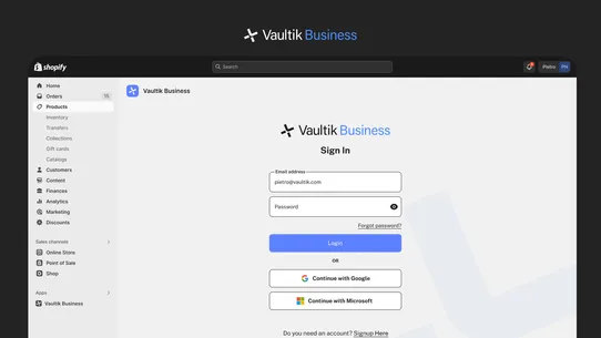 Vaultik Business screenshot