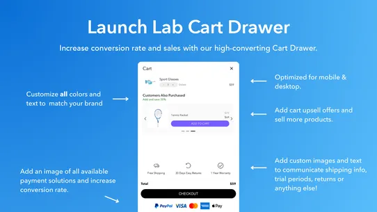 Launch Lab Upsells &amp; Bundles screenshot