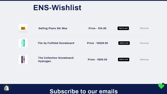 Smart Wishlist APP screenshot